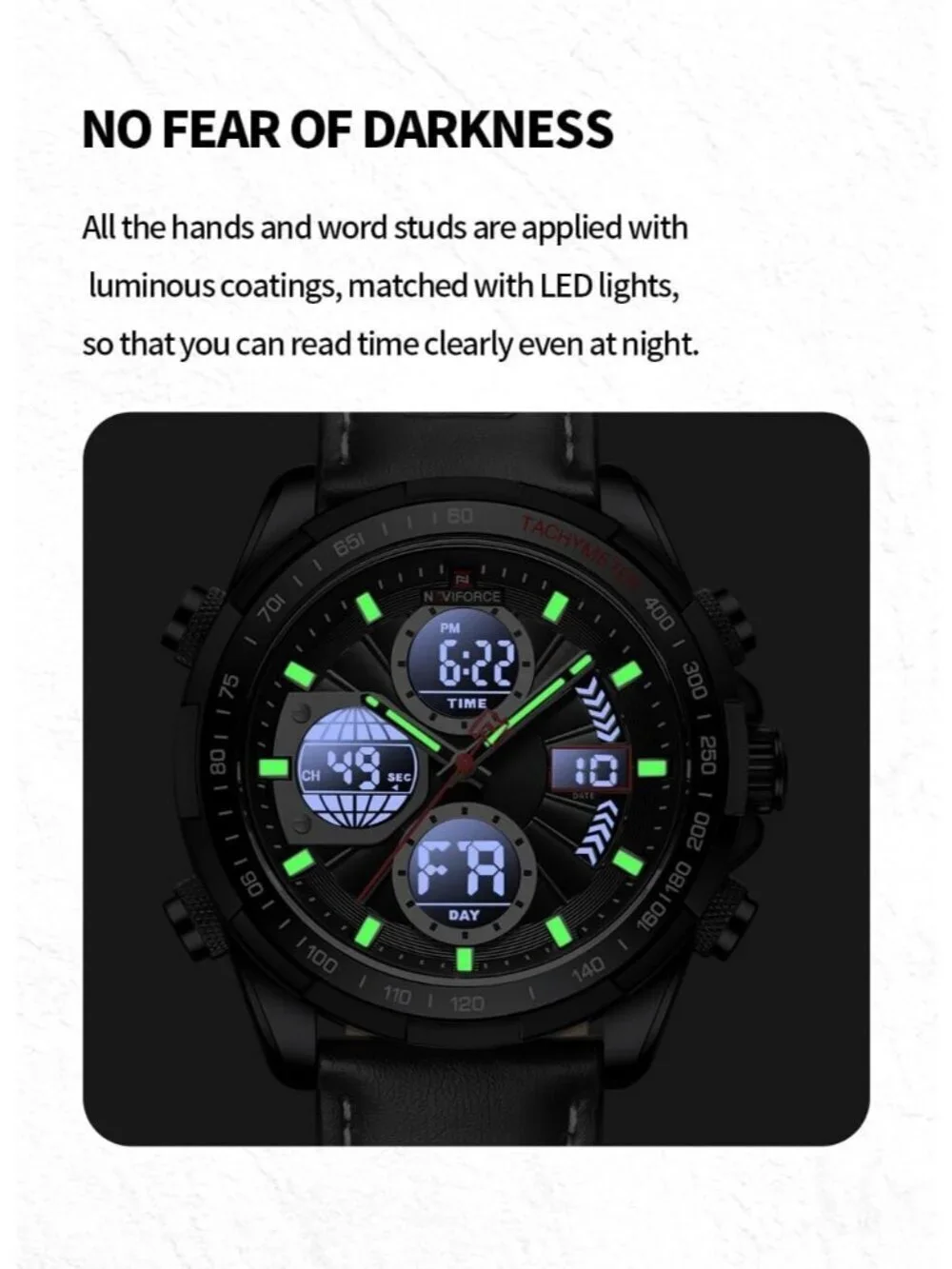 Men All Black Analog Quartz Waterproof Chronograph Classic Stylish Casual Watch